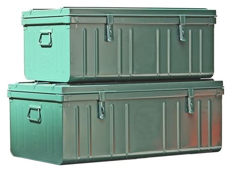 big steel box storage|large metal container with lid.